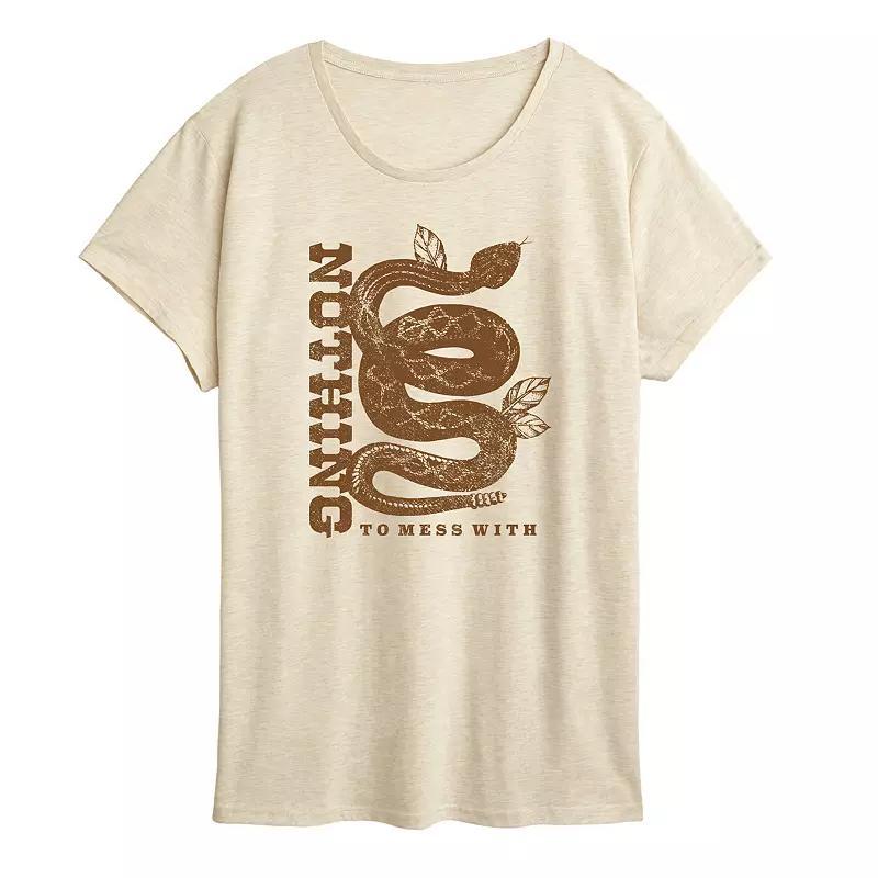 Womens Snake Nothing To Mess With Graphic Tee Product Image