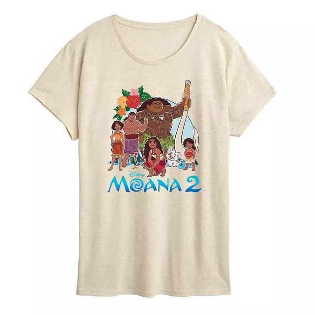 Disneys Moana 2 Womens Group Graphic Tee Brown Product Image