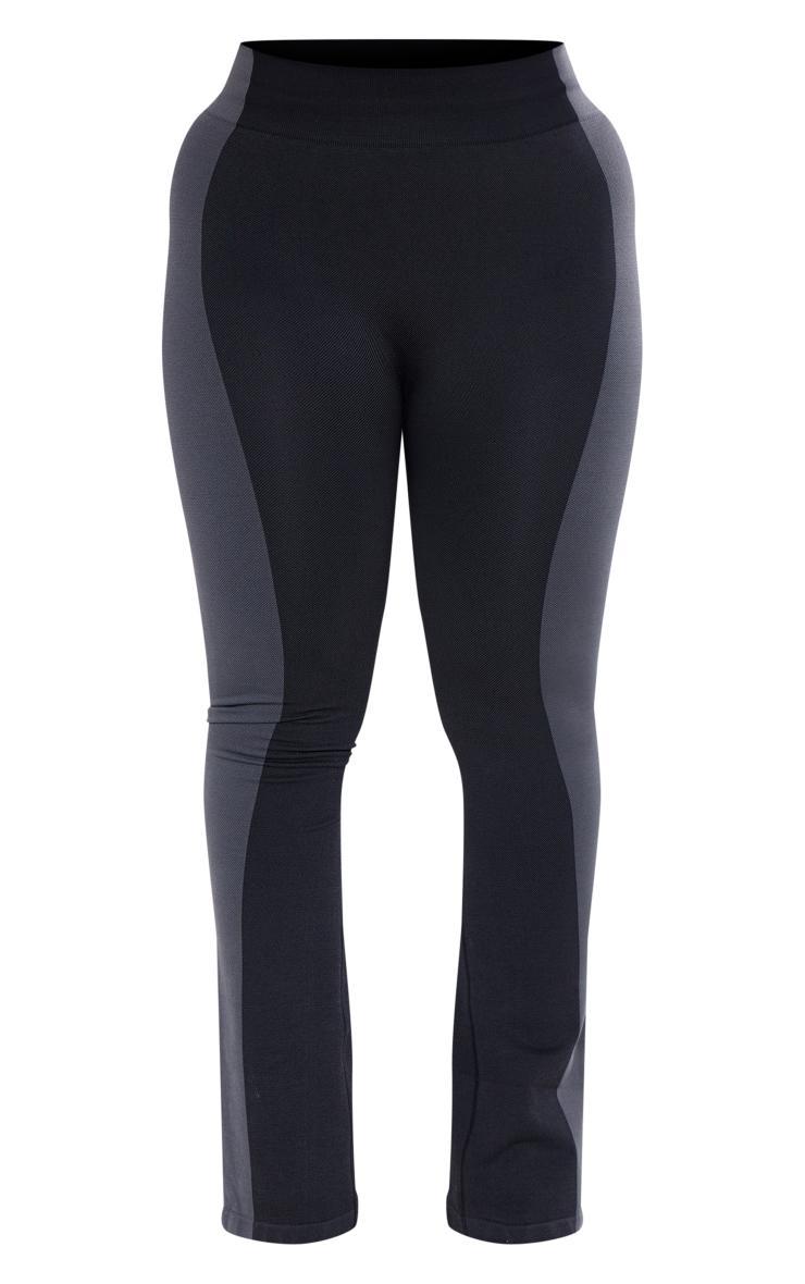 Shape Black Seamless Contrast High Waist Leggings Product Image