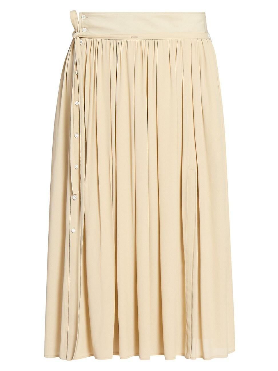 Womens Soft Tie Midi-Skirt product image