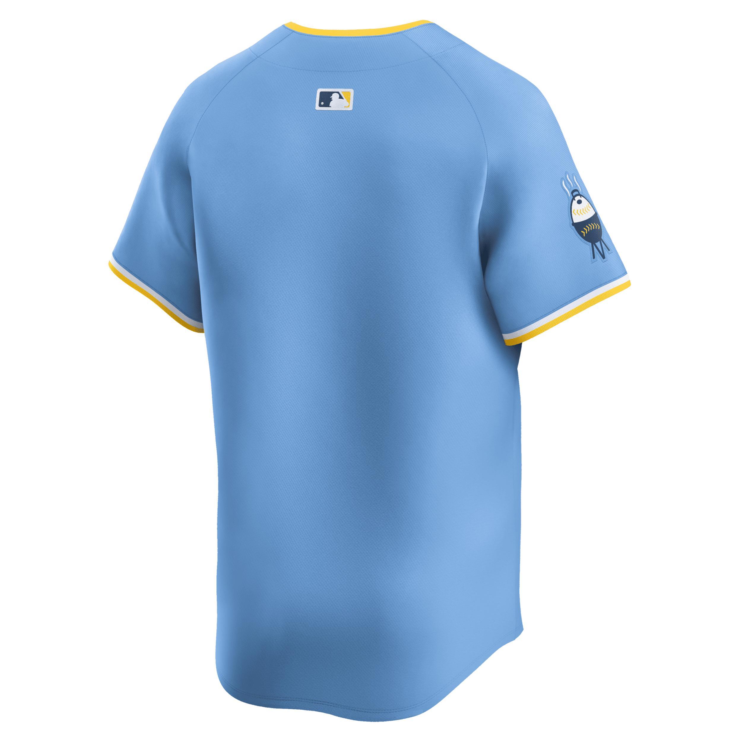 Nike Mens Powder Blue Milwaukee Brewers City Connect Limited Jersey - Powder Blue Product Image