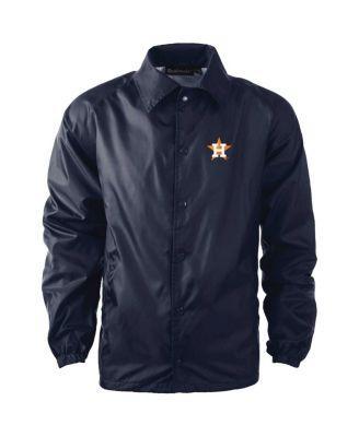 Mens Dunbrooke Navy Houston Astros Coachs Raglan Full-Snap Windbreaker Jacket Product Image