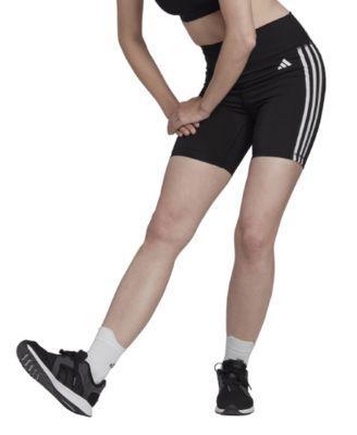 Womens adidas Training Essentials 3-Stripes High-Waisted Bike Shorts Product Image