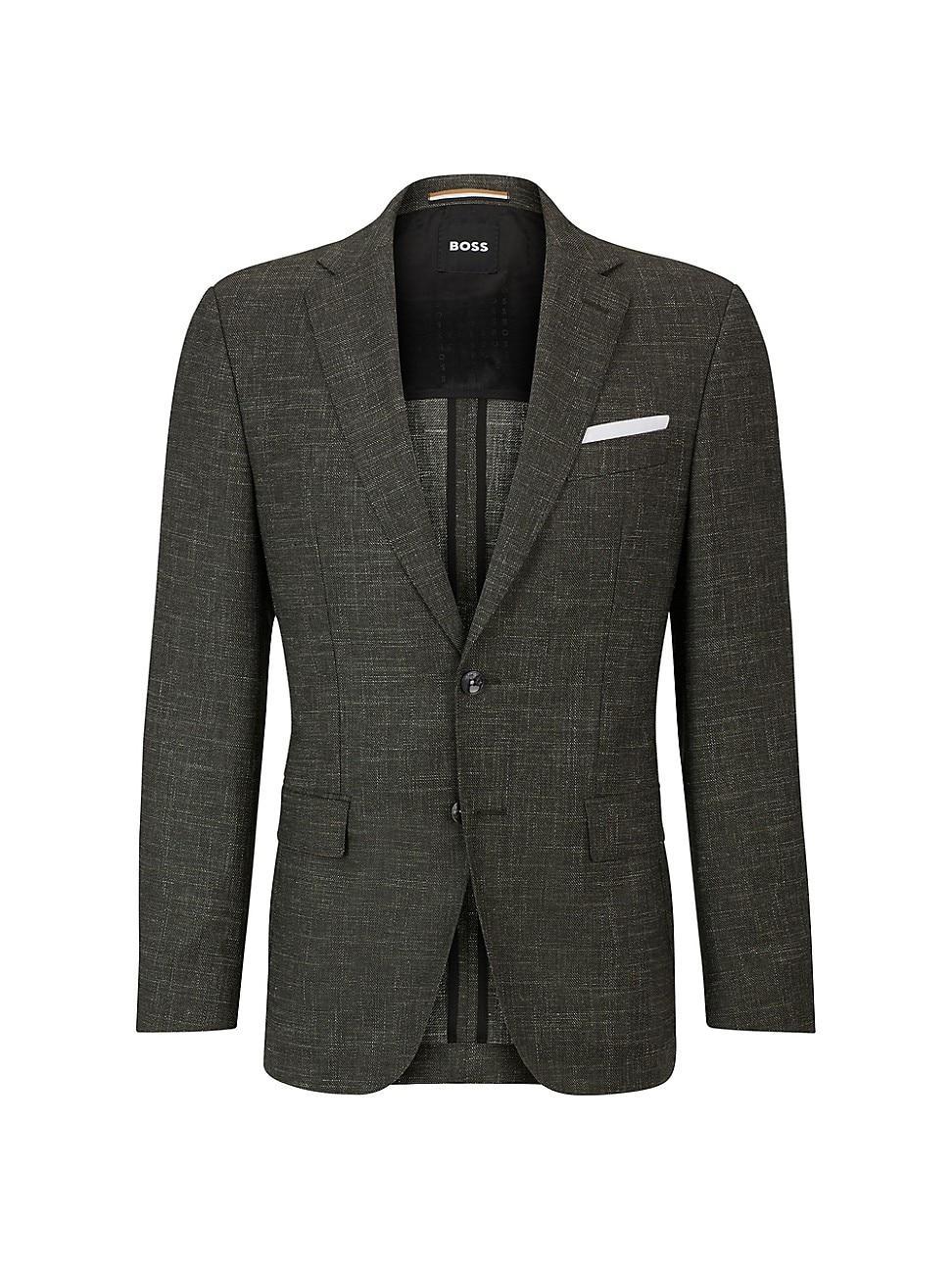 Mens Slim-Fit Jacket in Wool Blend Product Image