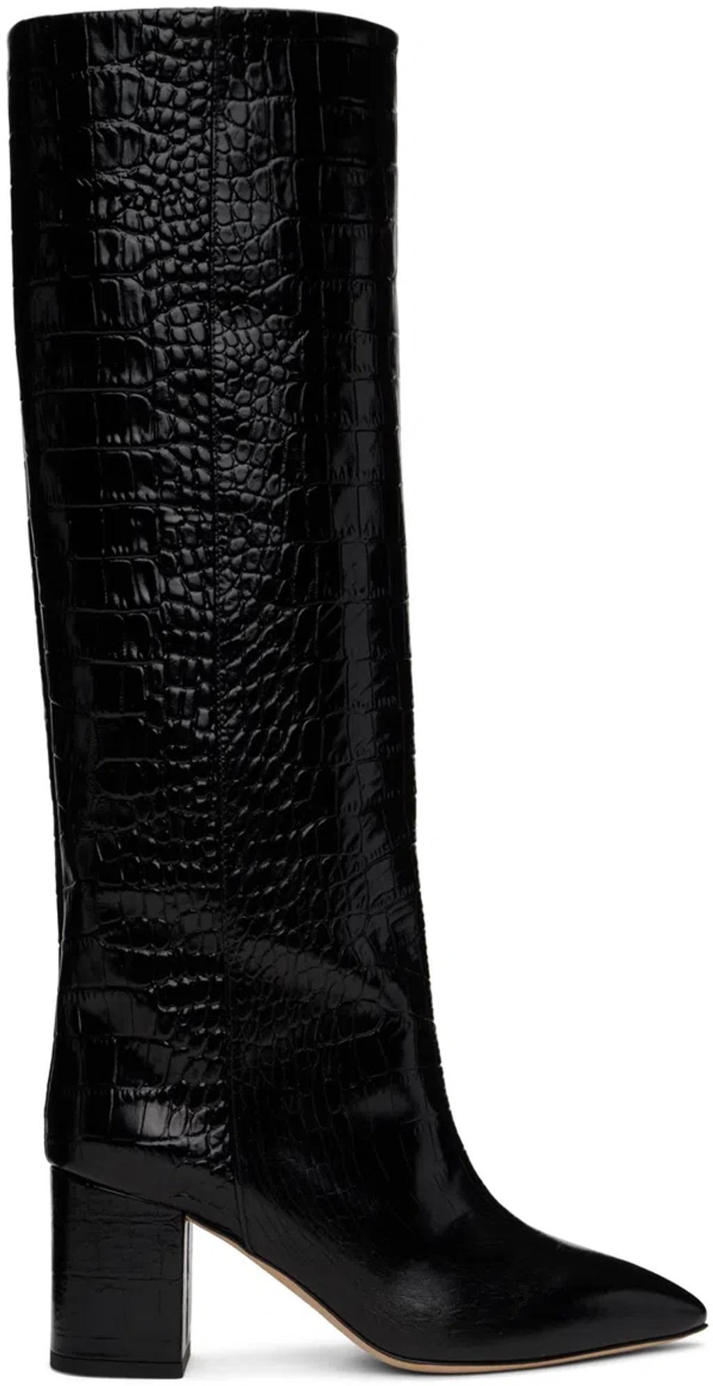 70mm Anja Leather Boots In Black product image