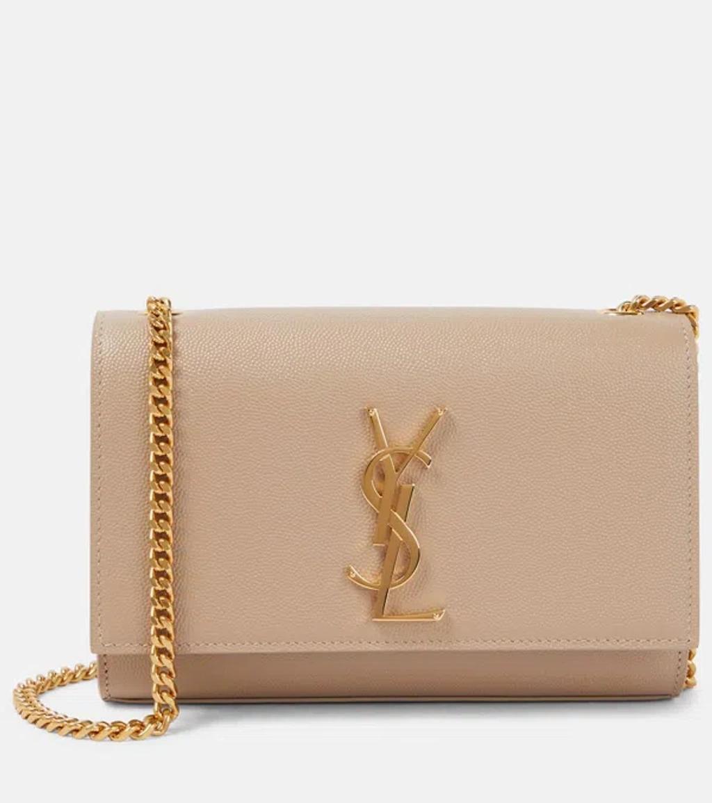 SAINT LAURENT Kate Small Leather Shoulder Bag In Burgundy Product Image