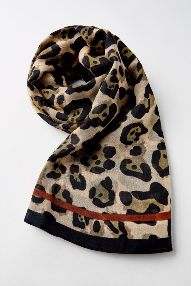 ANIMAL PRINT SILK MODAL SCARF Product Image