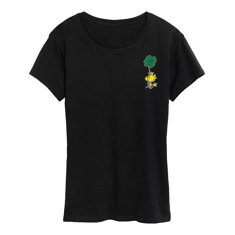 Womens Peanuts Woodstock Clover Graphic Tee Product Image