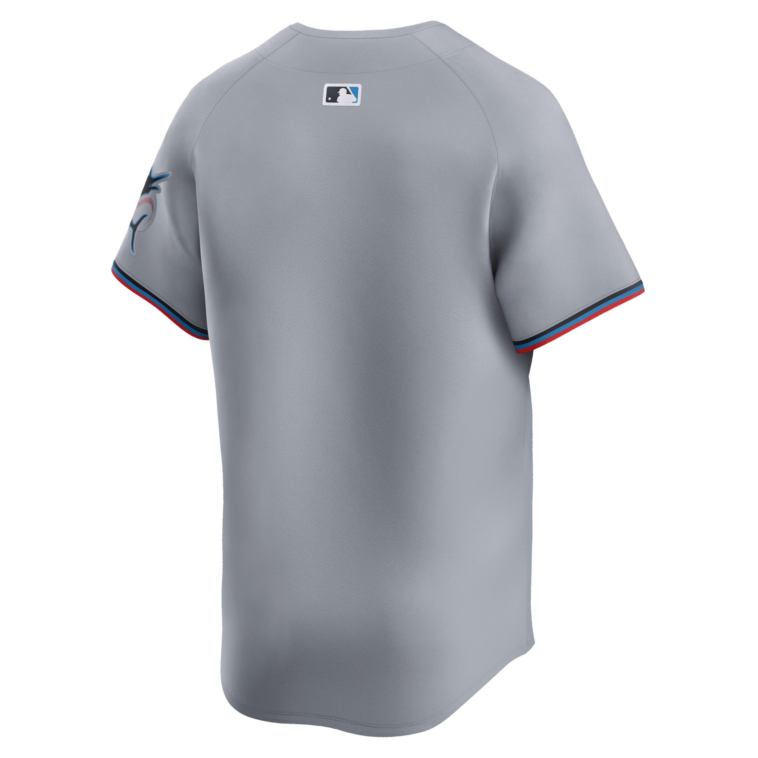 Mens Nike Gray Miami Marlins Road Limited Jersey Product Image