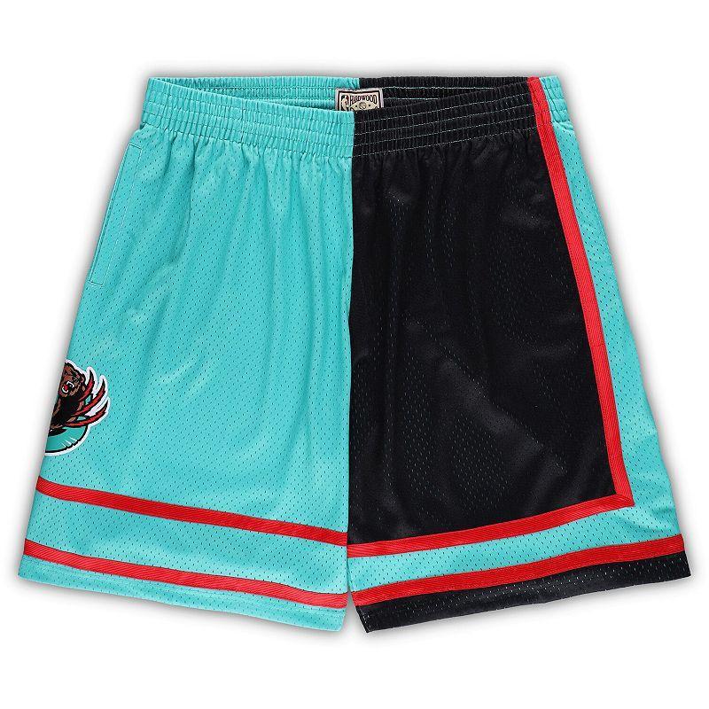 Mens Mitchell & Ness Black/Turquoise Memphis Grizzlies Big & Tall Hardwood Classics Split Swingman Shorts Product Image