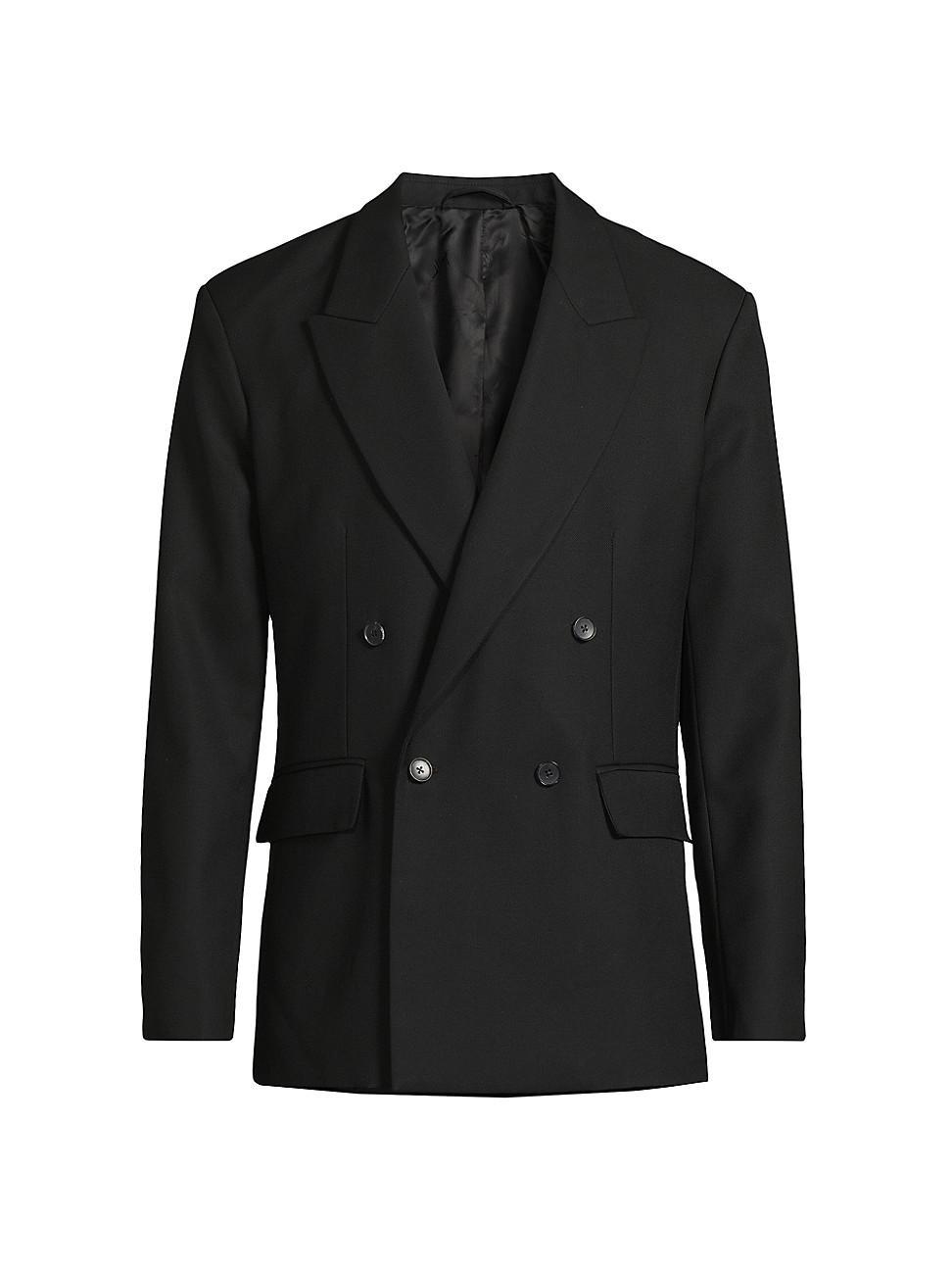 Mens Pico Wool Double-Breasted Blazer Product Image