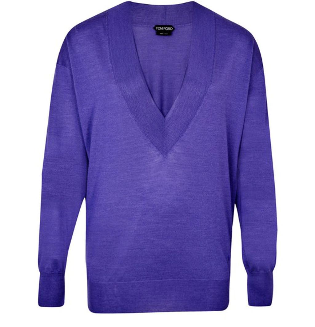 TOM FORD Deep V-neck Jumper In Viola Product Image