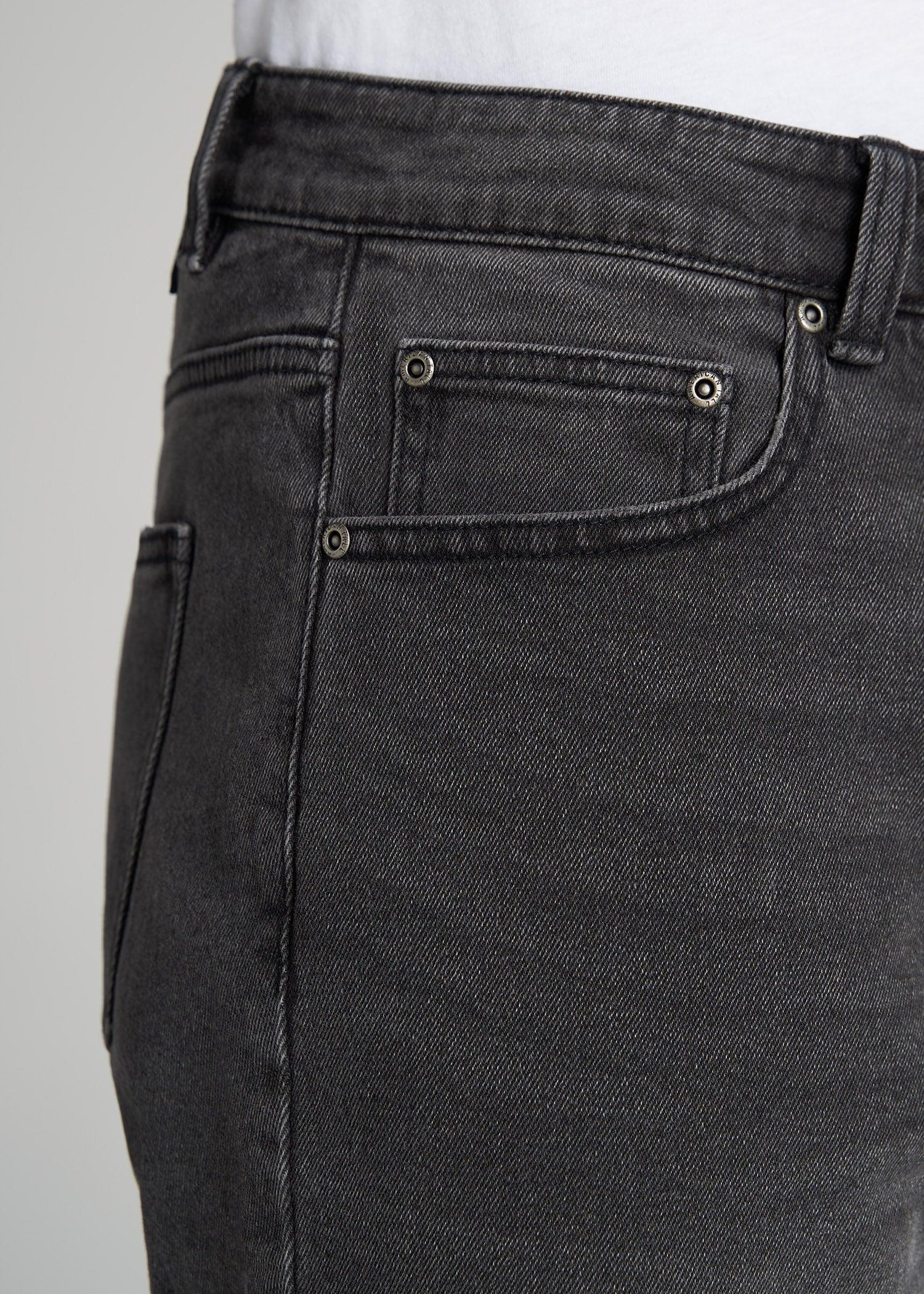 Denim Shorts for Tall Men in Vintage Faded Black Product Image