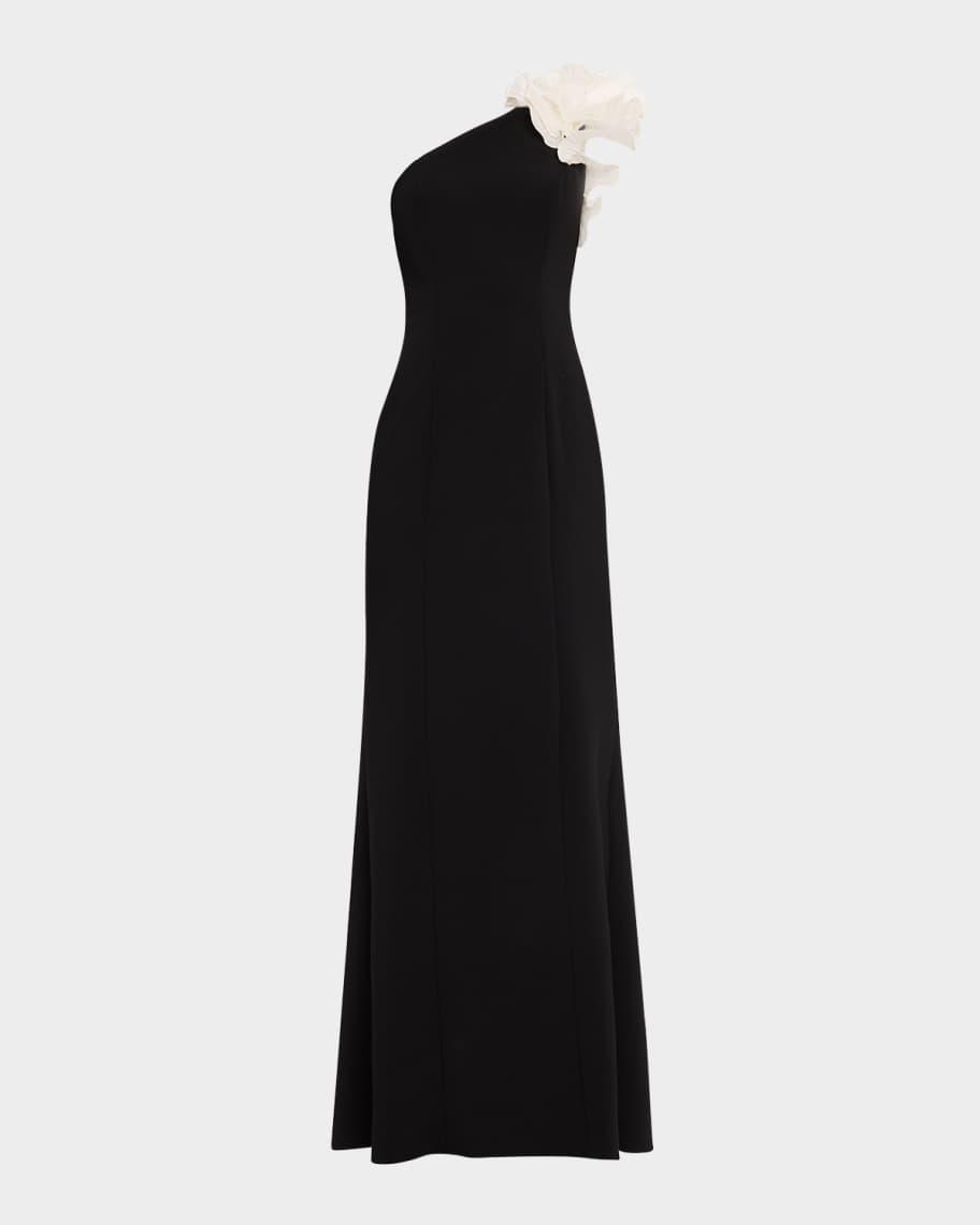 One-Shoulder Crepe Gown Product Image