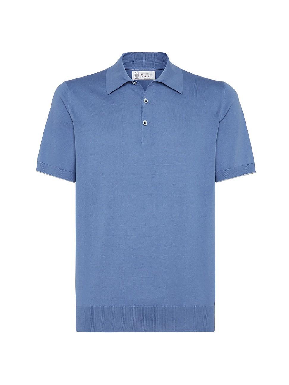 Mens Cotton Lightweight Knit Polo Shirt Product Image