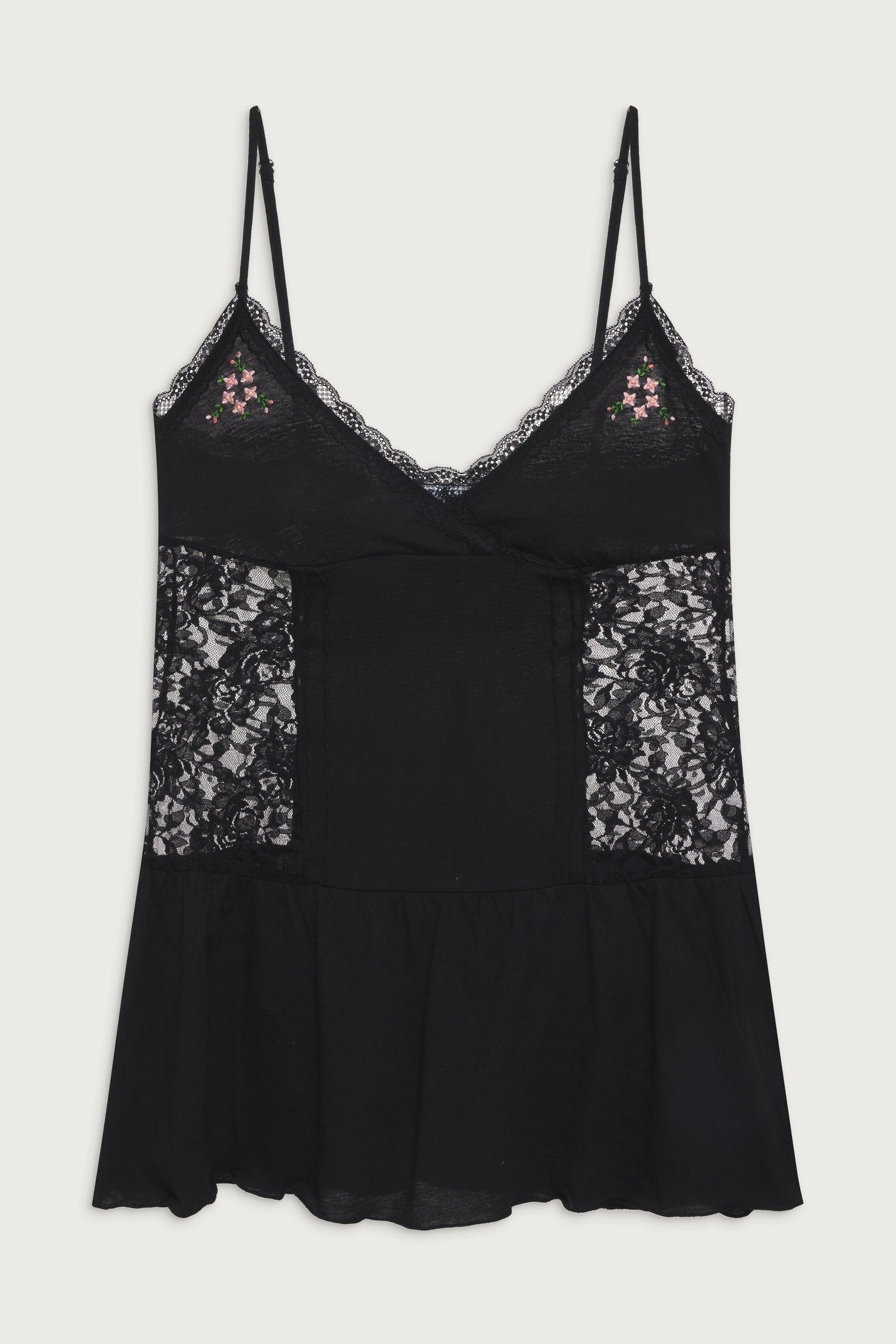 Donna Embroidered Mini Dress - Black Product Image