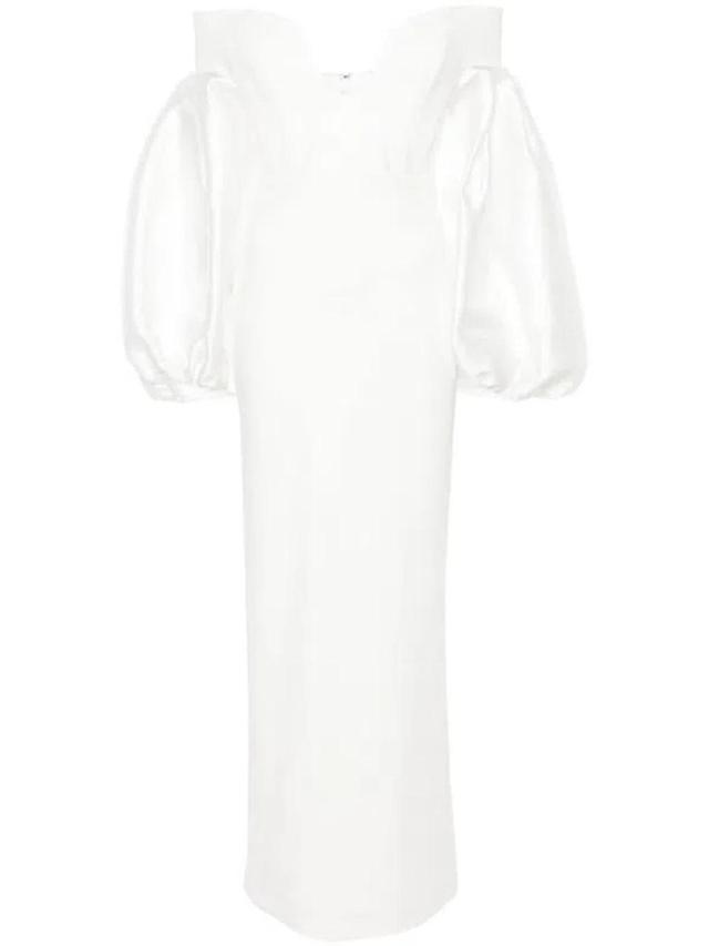 SOLACE LONDON The Mora Maxi Dress In White Product Image