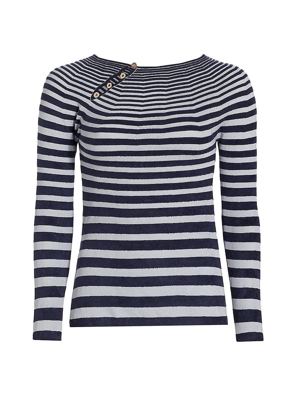 Womens Chenille Striped Sweater product image