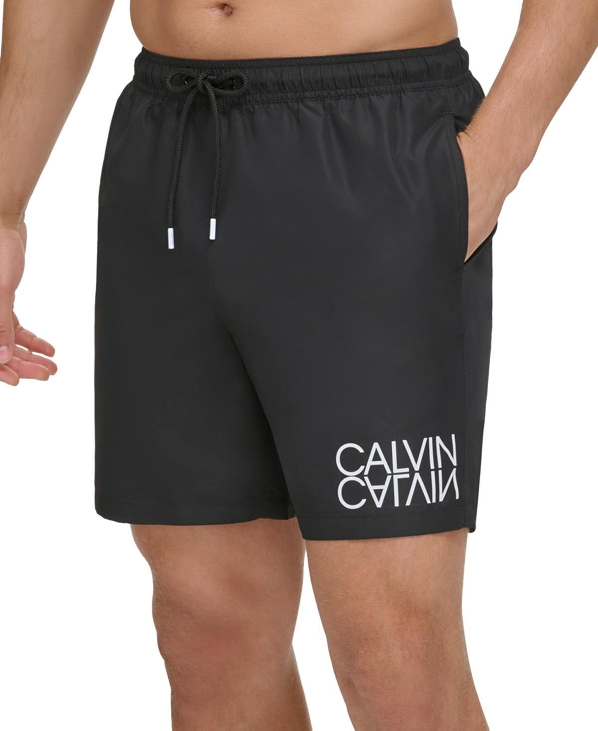 Men's Reflection Logo Elastic Waist 7 Volley Swim Trunks Product Image