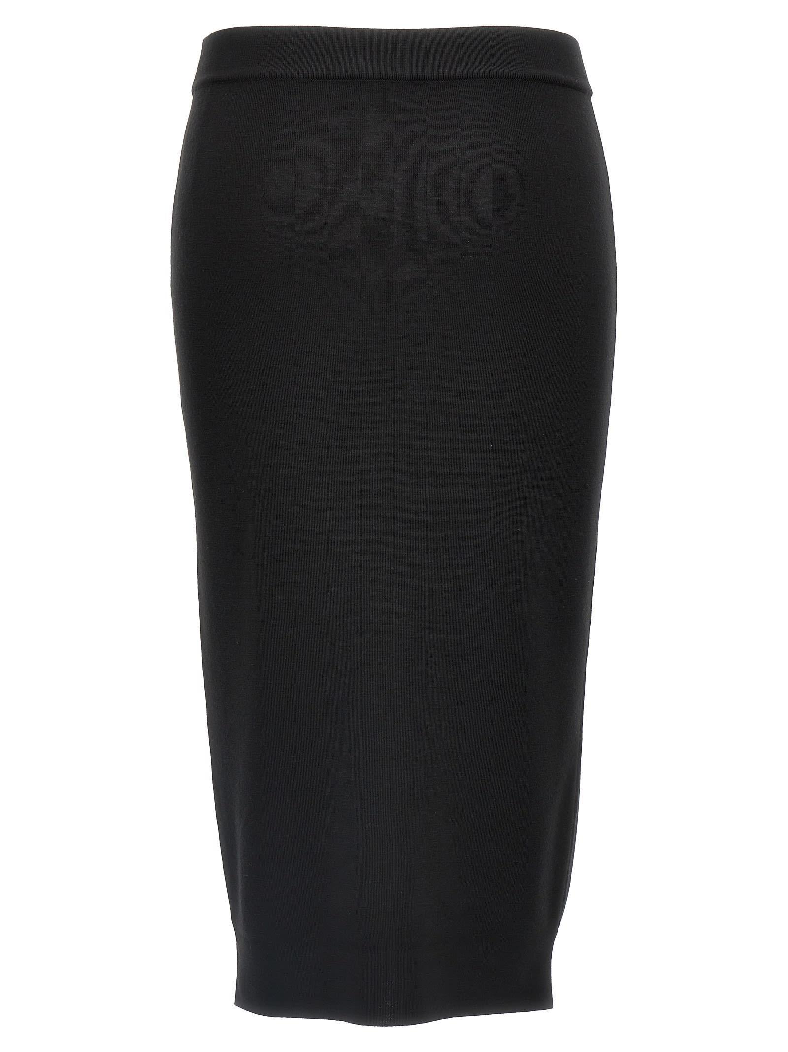 SAINT LAURENT Wool Skirt In Black Product Image