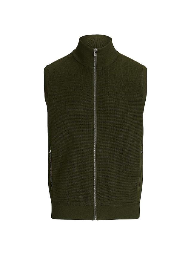 Mens Merino Wool Full-Zip Vest Product Image