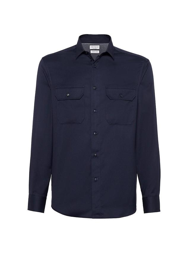 Mens Twill Easy Fit Shirt With Chest Pockets Product Image