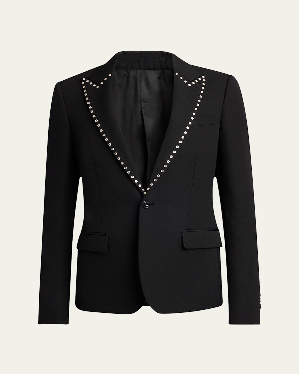 Mens Studded-Lapel Dinner Jacket Product Image