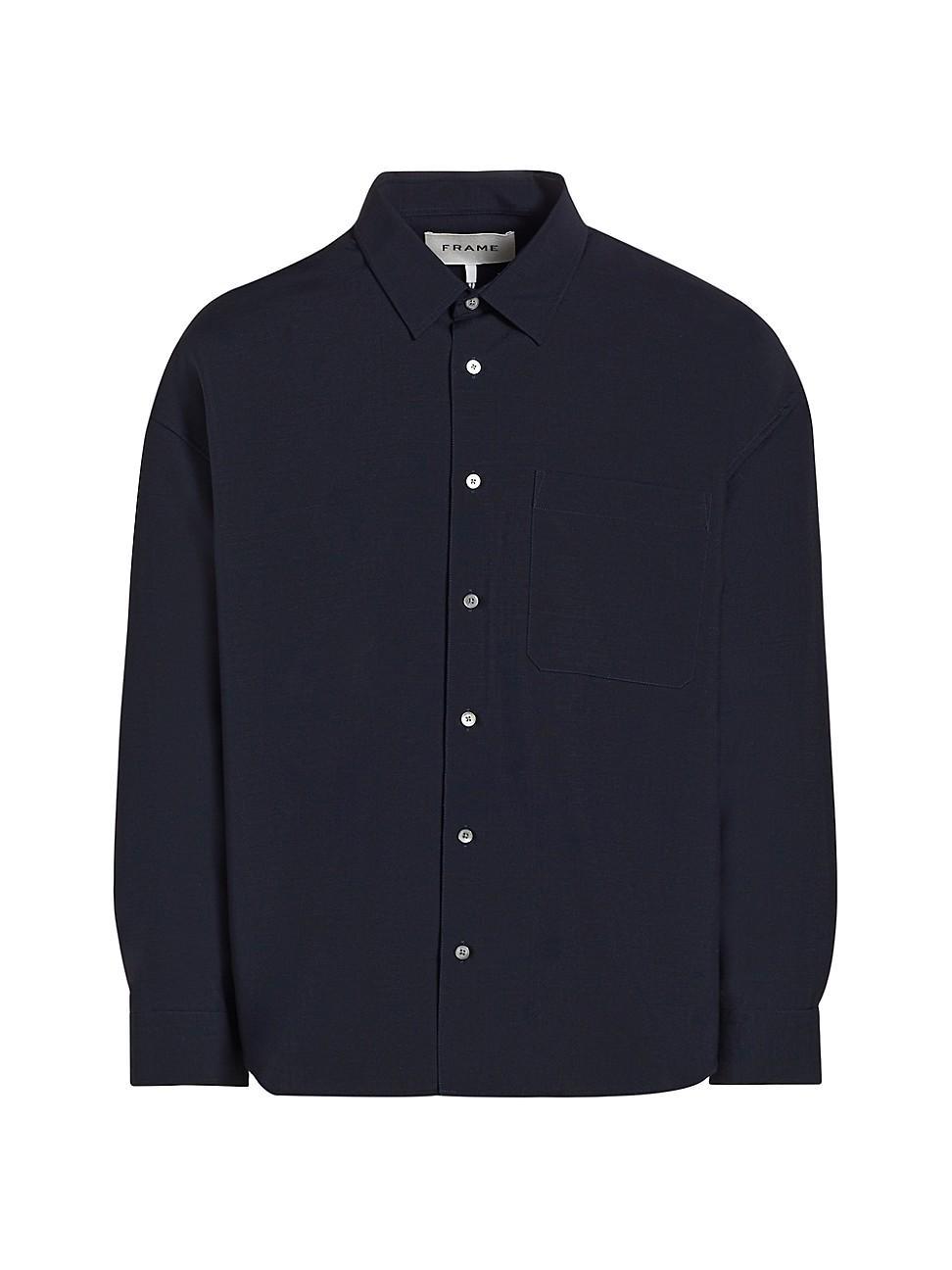 Mens Wool-Blend Button-Front Shirt Product Image