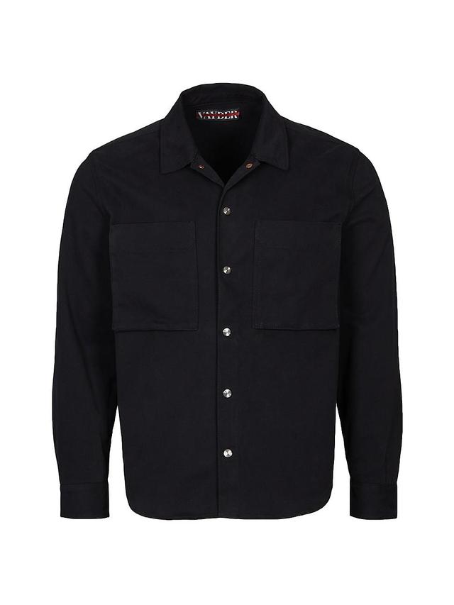 Mens Cotton Button-Front Overshirt Product Image