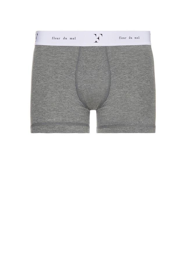 fleur du mal Men's Cotton Modal Boxer Brief Grey. (also in L, S, XL/1X). Product Image