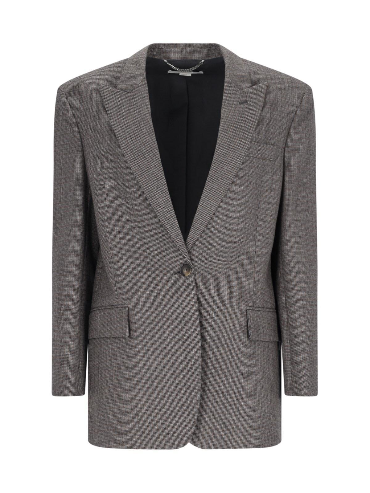 Single-breasted Blazer In Camel/grey Product Image