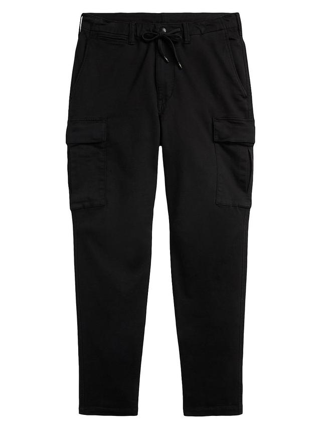 Mens Stretch-Cotton Drawstring Cargo Pants Product Image