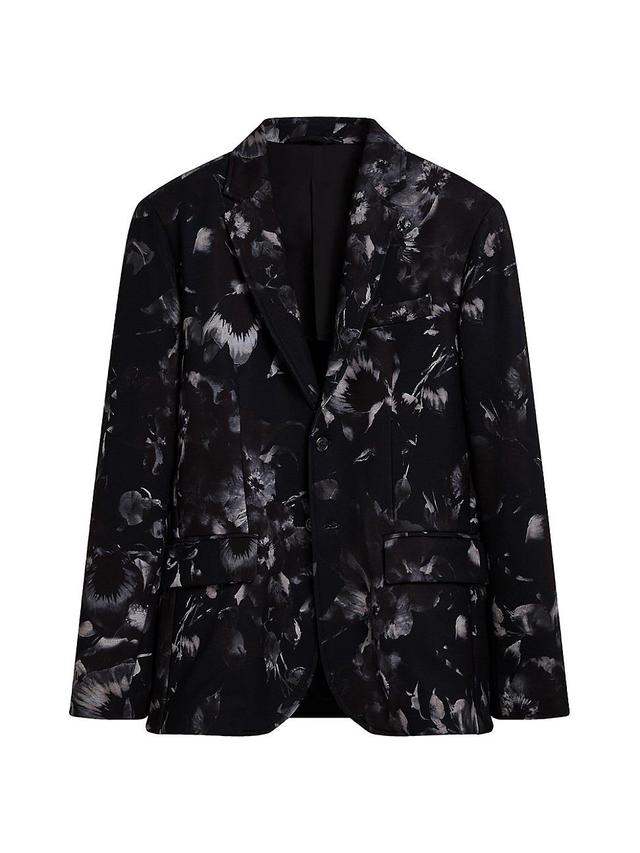 Mens Floral Notch Lapel Blazer Product Image