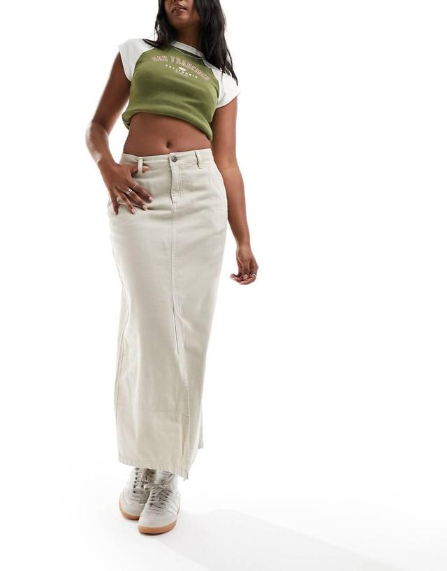 Cotton On ryder utility maxi skirt in stone  Product Image