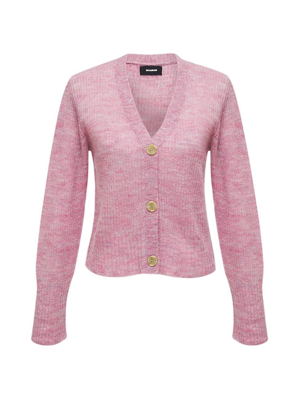 Womens Melang Knit Cardigan Product Image