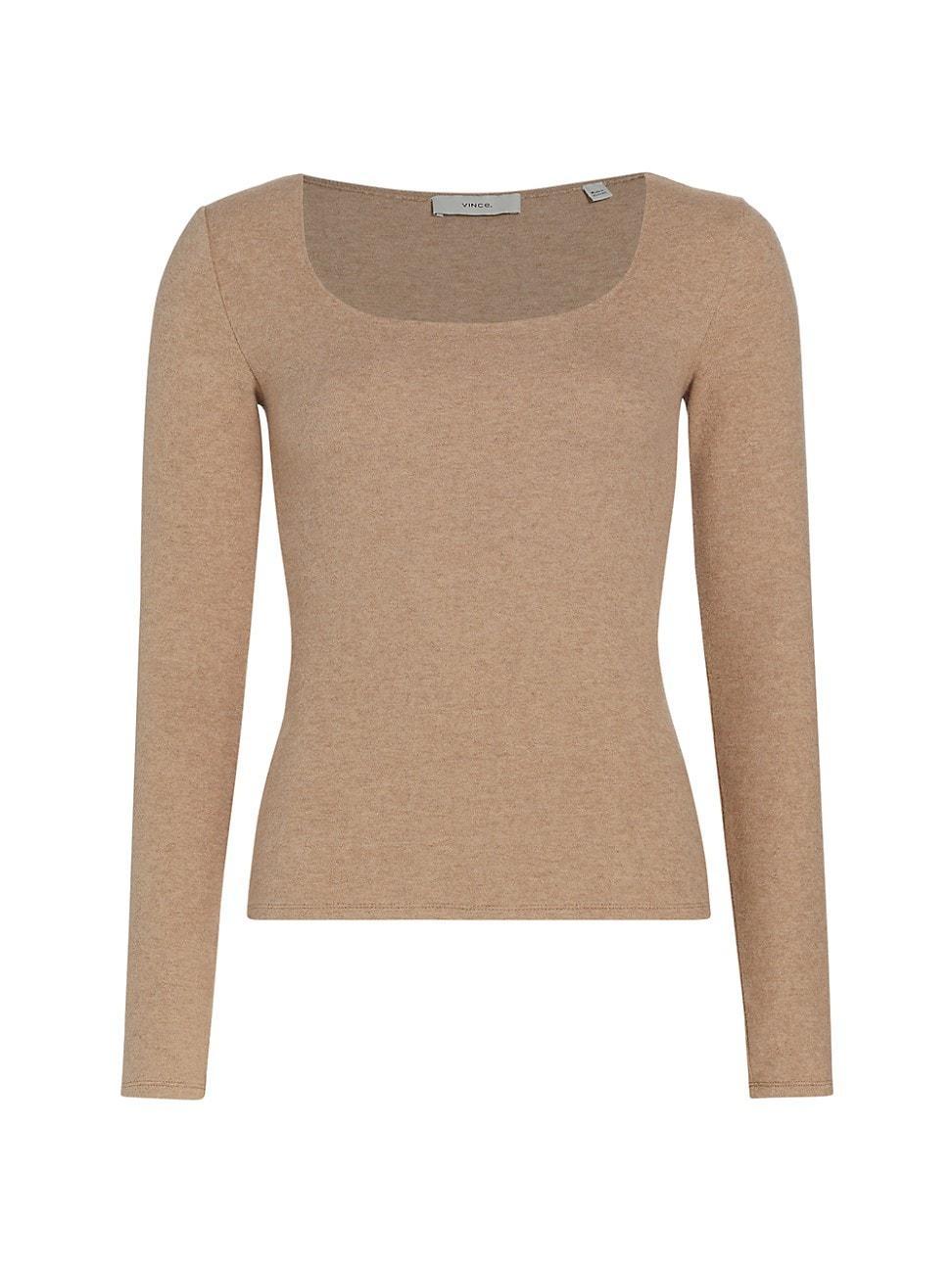 Womens Fitted Scoop-Neck Top Product Image