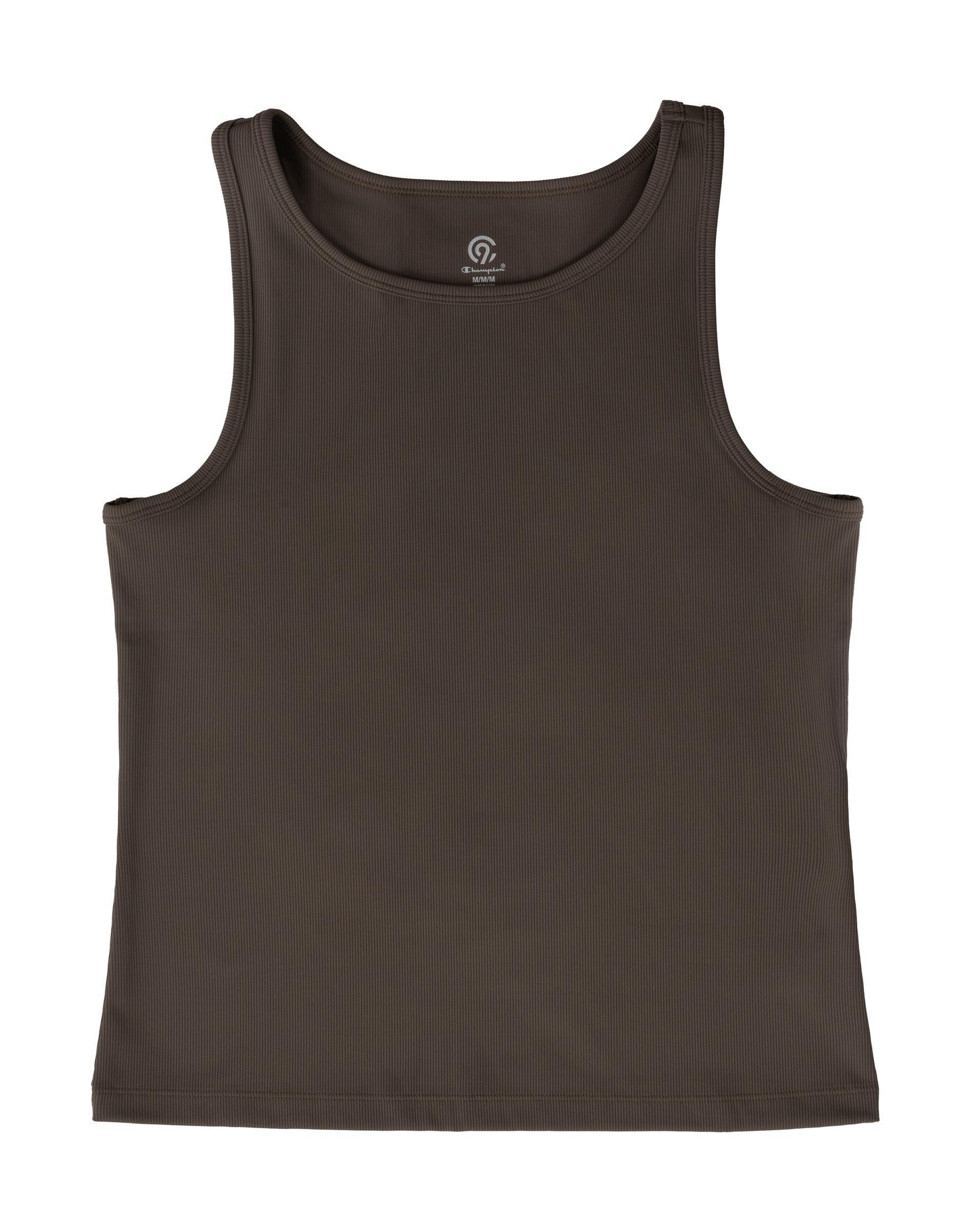 Womens C9 by Champion Cropped Tank Top, Ribbed Morel Heather XL product image