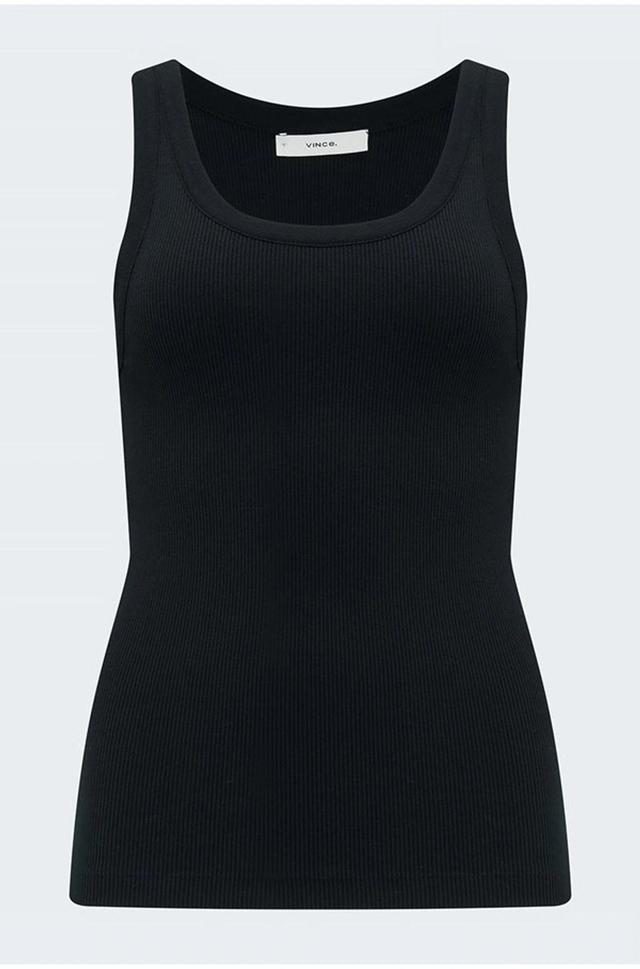 Scoop-neck Tank Top In Black Product Image