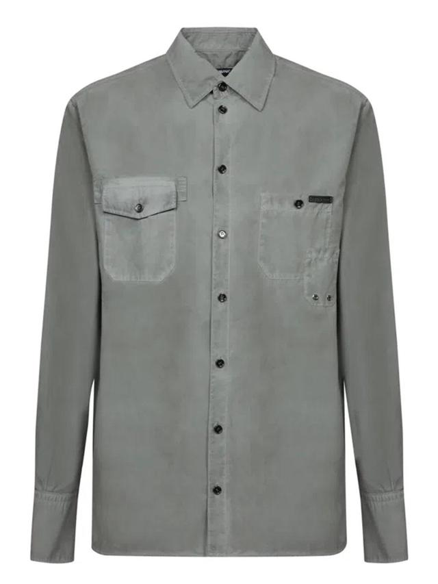 Garment Dyed Grey Shirt Product Image