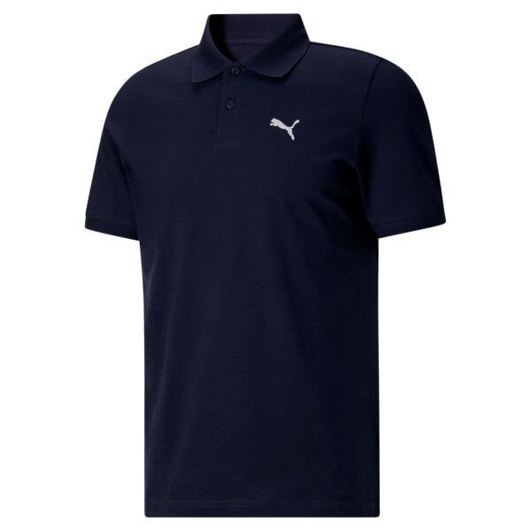 PUMA Essential Pique Men's Polo Shirt in Dark Blue Product Image