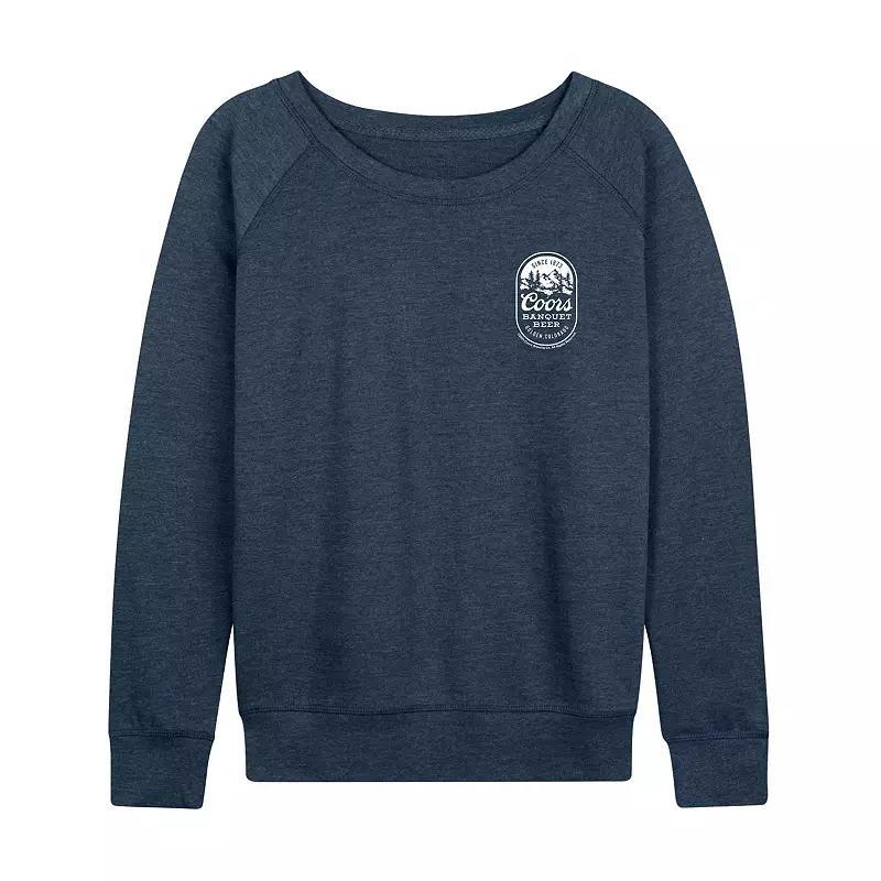 Womens Coors Banquet Mountains Lightweight French Terry Sweatshirt Grey Indigo Product Image