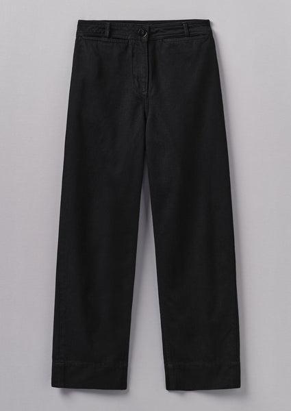 Denim Straight Leg Pants | Black Product Image