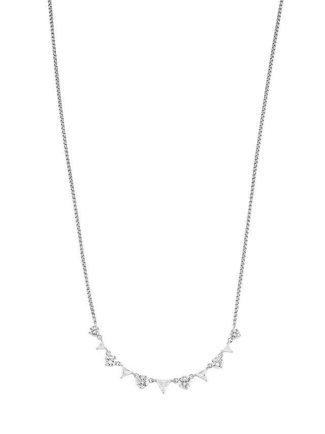 Womens Tivoli Plated Sterling Silver & Cubic Zirconia Necklace Product Image