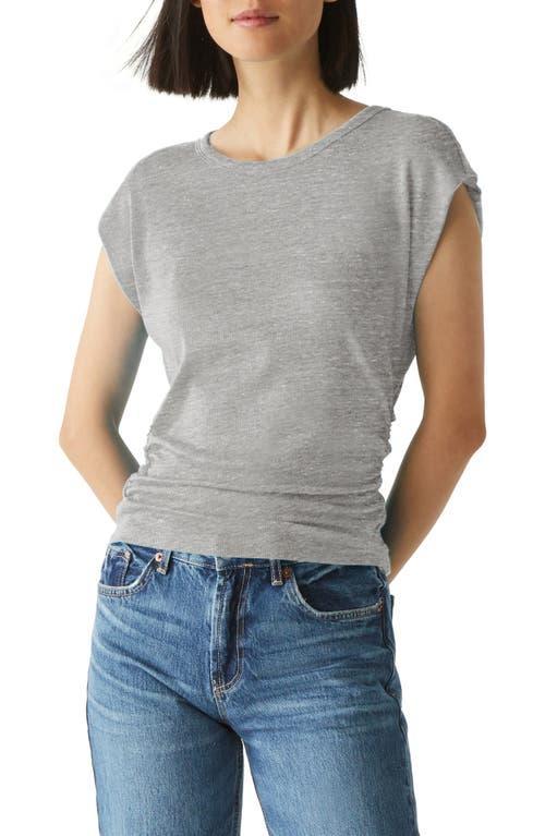 Michael Stars Joni Crew Neck Power Shoulder Top Women's Clothing Product Image