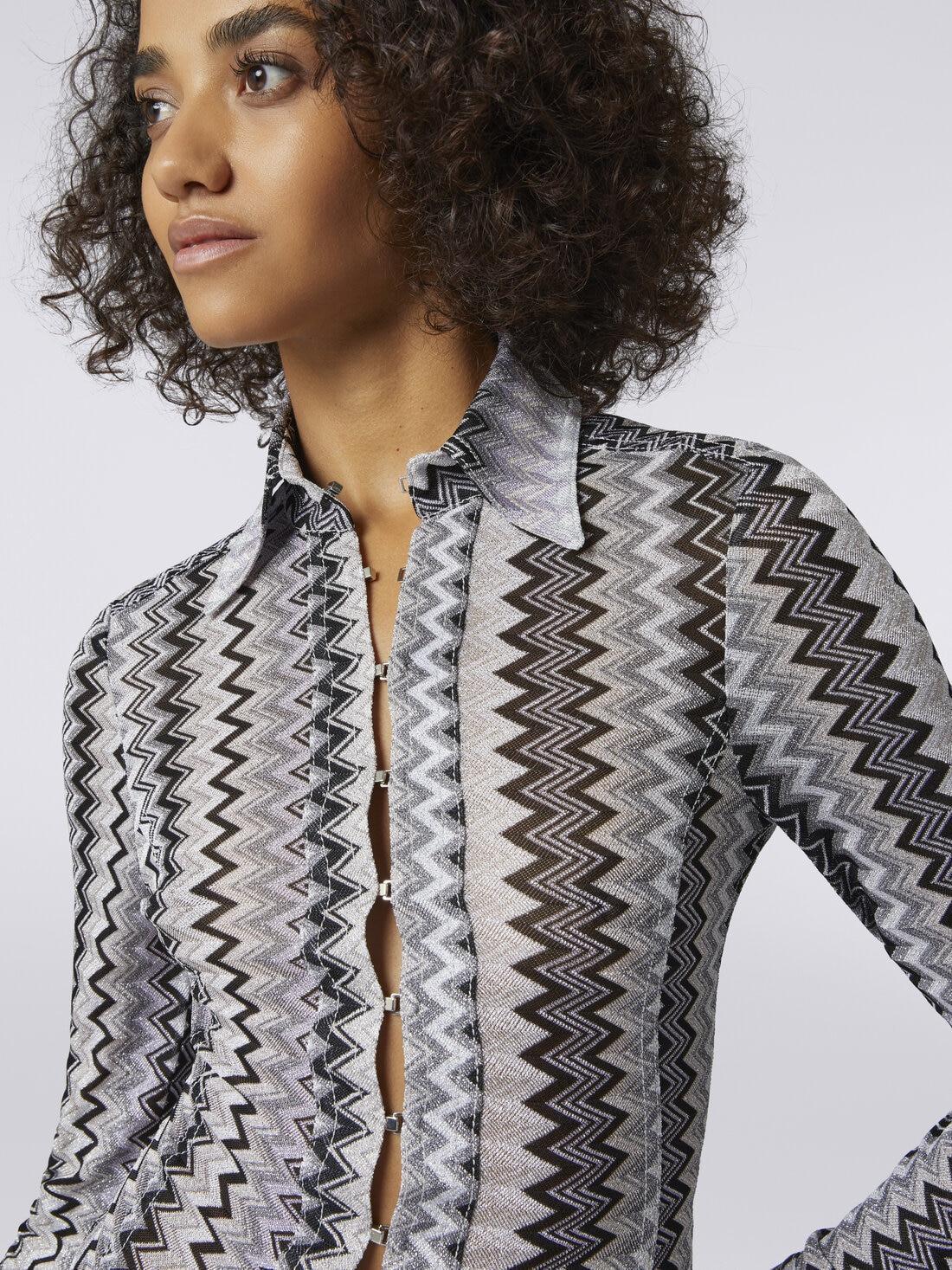 Viscose chevron shirt with lurex Multicoloured | Missoni Product Image