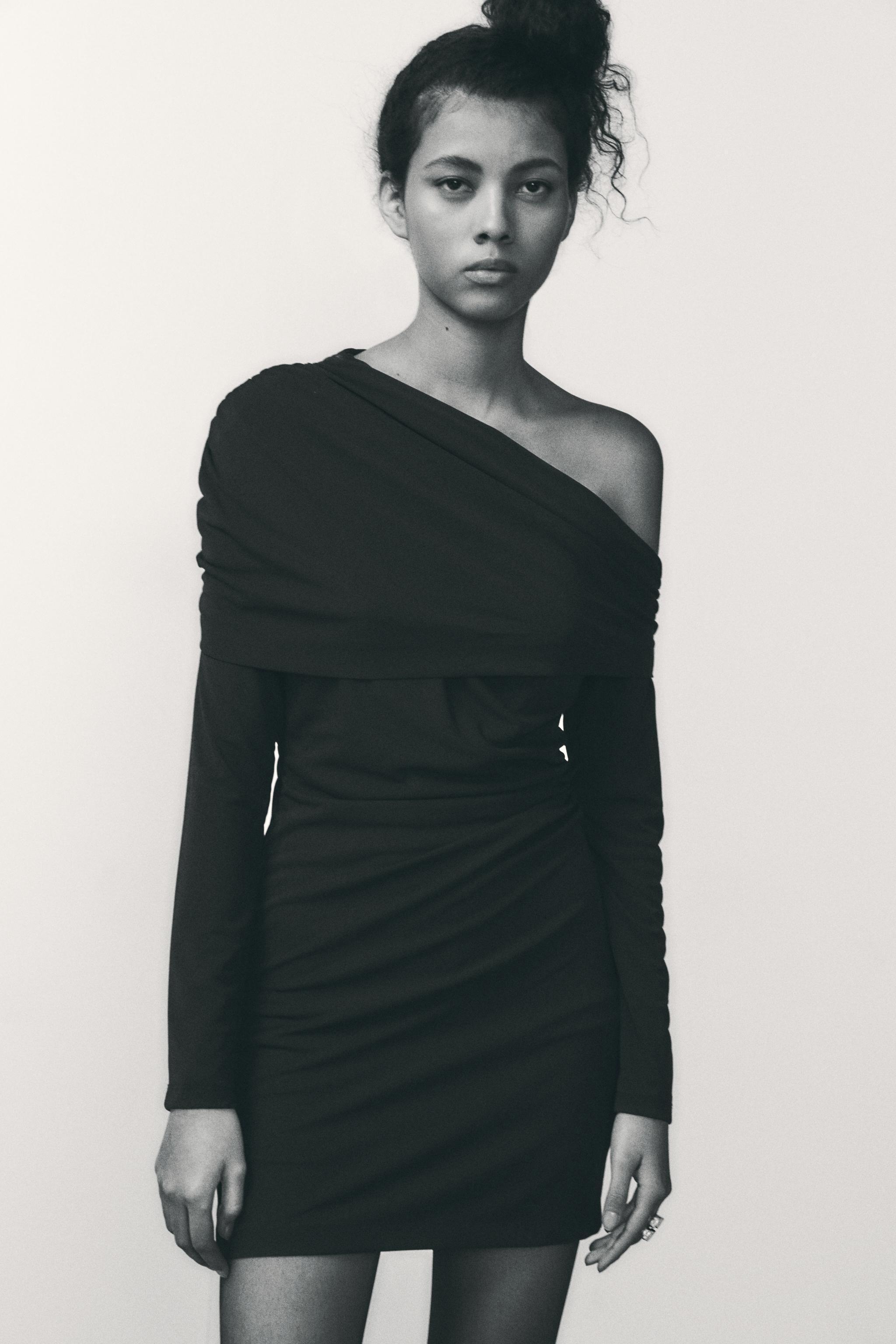 PLEATED ASYMMETRIC DRESS Product Image