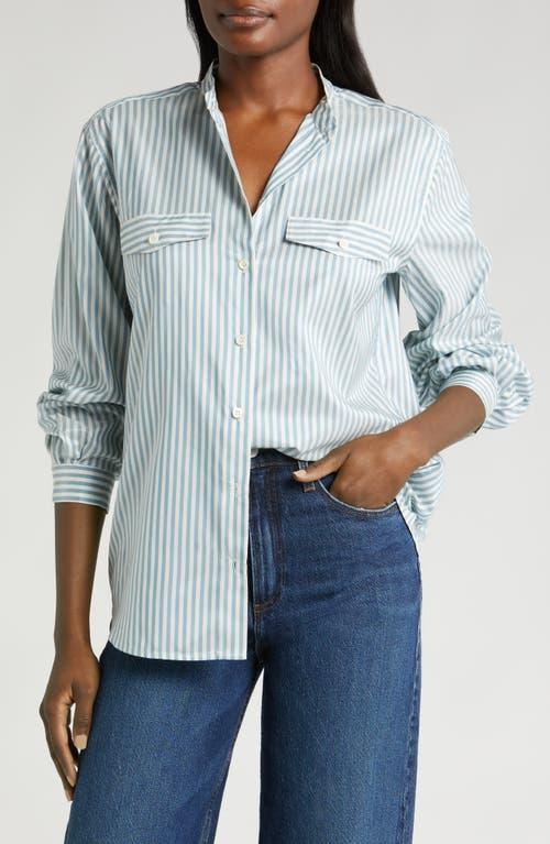 FRAME Stripe Silk Button-Up Shirt Product Image