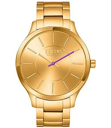 Versus By Versace Mens Less Analog Gold Stainless Steel Bracelet Watch Product Image