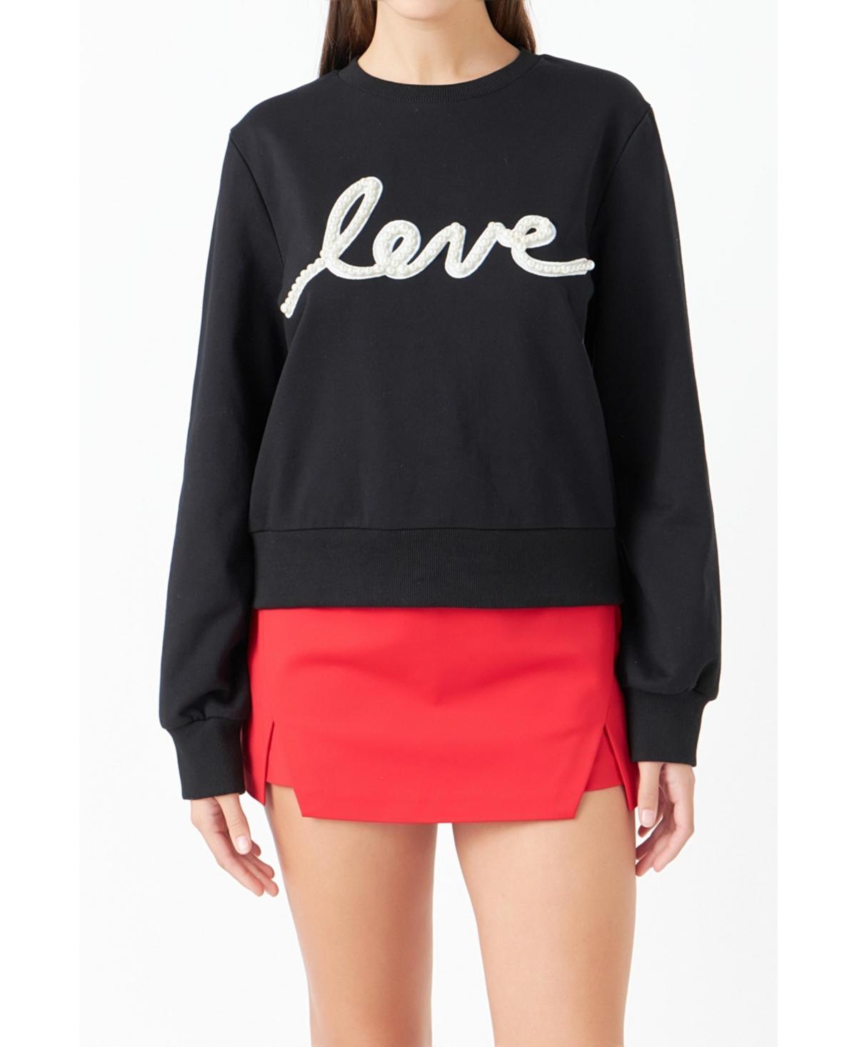 Endless Rose Pearly Bead Love Sweatshirt Product Image