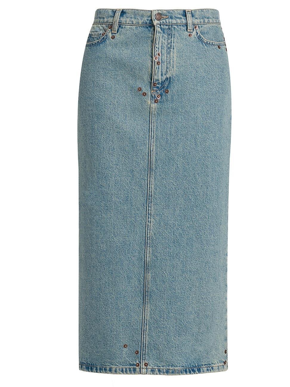 Womens Denim Midi-Skirt Product Image